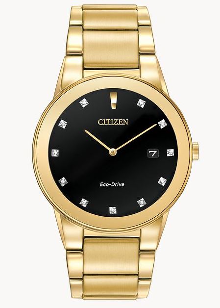 Citizen Mens Axiom Eco-Drive Watch - Gold-Tone Stainless Steel Bracelet