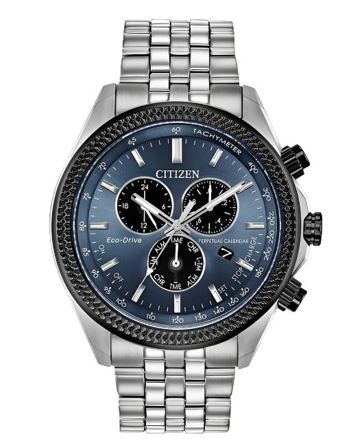 Citizen Mens Classic Eco-Drive Watch - Silver-Tone Stainless Steel Bracelet
