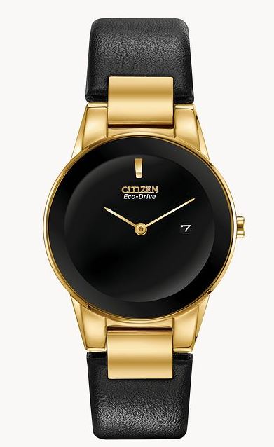 Citizen Womens Axiom Eco-Drive Watch - Black Leather Strap