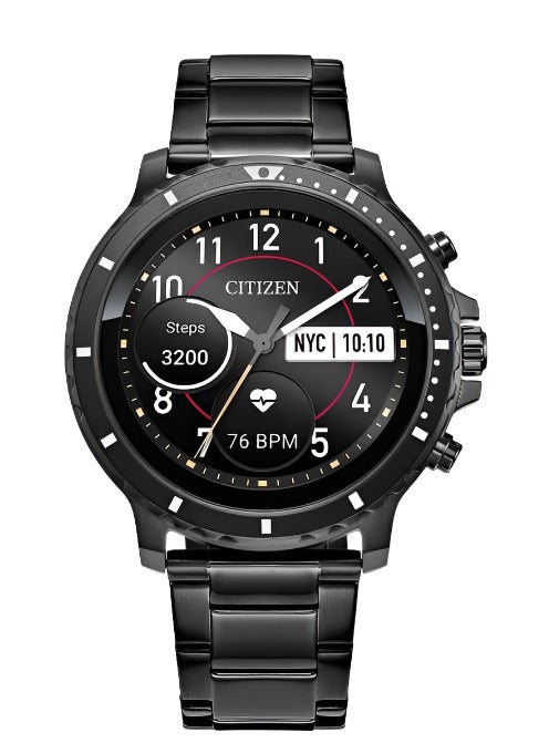 Citizen Mens CZ Smart Watch - Gray Stainless Steel Bracelet