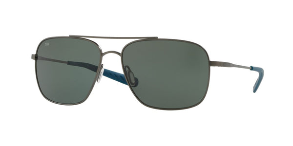 Costa Del Mar Mens Canaveral 185 Brushed Gray Frame - Gray 580 Glass - Non-Polarized Sunglasses