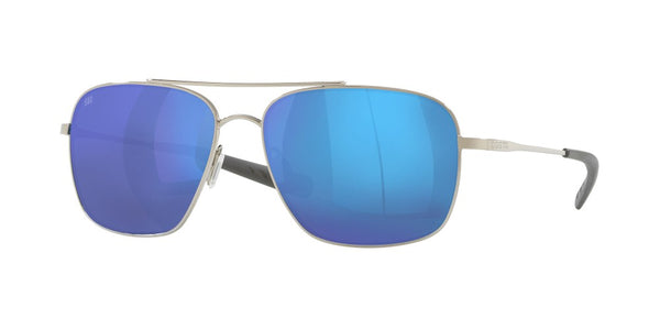 Costa Del Mar Mens Canaveral 21 Sh Palladium Frame - Blue Mirror 580 Glass - Non-Polarized Sunglasses
