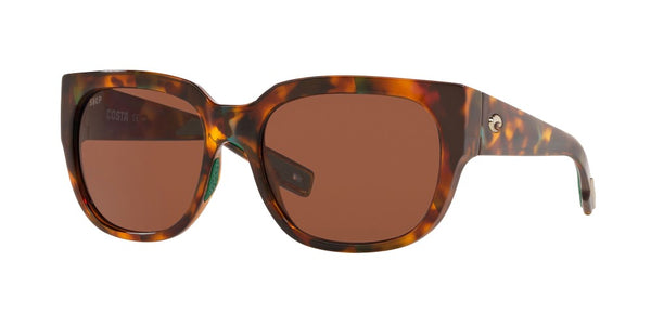 Costa Del Mar Womens Waterwoman 250 Shiny Palm Tortoise Frame - Copper 580 Plastic Lens - Non-Polarized Sunglasses