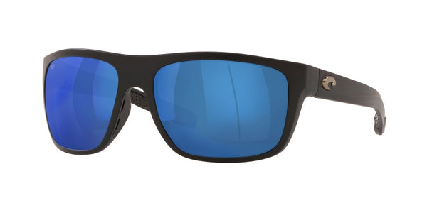 Costa Del Mar Mens Broadbill 11 Matte Black Frame - Blue Mirror 580 Plastic - Non-Polarized Sunglasses