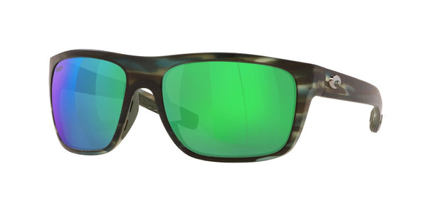 Costa Del Mar Mens Broadbill 253 Matte Reef Frame - Green Mirror 580 Plastic Lens - Non-Polarized Sunglasses