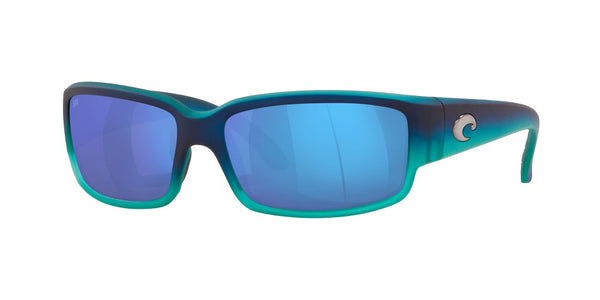 Costa Del Mar Mens Caballito 73 Matte Caribbean Fade Frame - Blue Mirror 580 Glass Lens - Non-Polarized Sunglasses