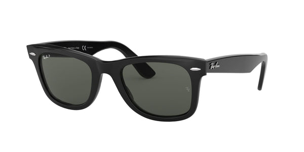 Ray-Ban Original Wayfarer Classic Polarized Sunglasses - Black/G-15 Green