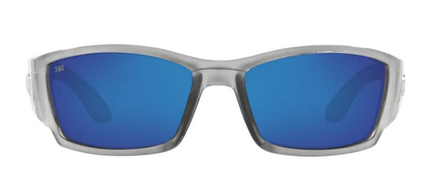 Costa Del Mar Mens Corbina Silver Frame - Blue Mirror 580 Glass Lens - Polarized Sunglasses
