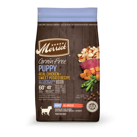 Merrick Real Chicken and Sweet Potato Puppy Recipe Grain Free Dry Dog Food - 4 lbs.