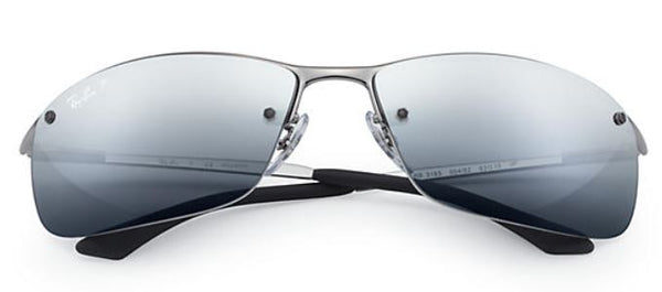 Ray-Ban RB3183 Polarized Sunglasses - Polished Gunmetal/Silver Mirror