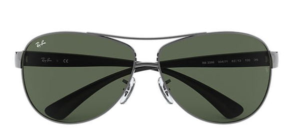 Ray-Ban RB3386 Polarized Sunglasses - Guntmetal Black/G-15 Green