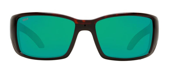Costa Del Mar Mens Blackfin Tortoise Frame - Green Mirror 580 Plastic Lens - Polarized Sunglasses
