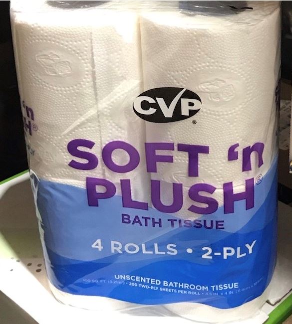 CVP Soft n' Plush Convenience Size Bath Tissue - 4 Rolls