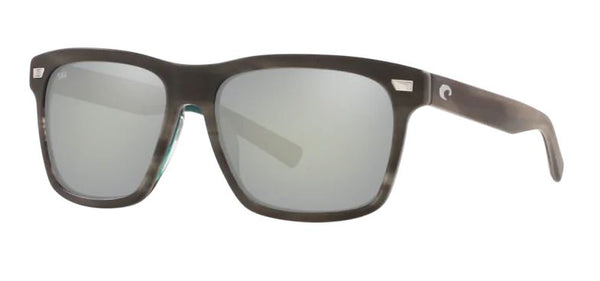 Costa Del Mar Aransas Matte Storm Gray Frame  - Gray Silver Mirror 580 Glass Lens - Polarized Sunglasses