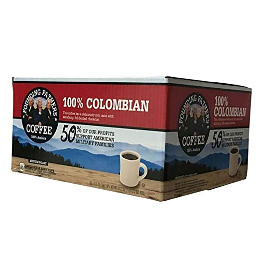 Founding Fathers Coffee Colombian Medium Roast - 80 Count
