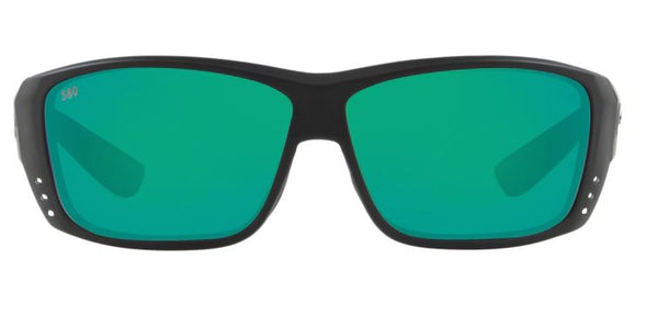 Costa Del Mar Mens Cat Cay Blackout Frame - Green Mirror 580 Glass Lens - Polarized Sunglasses