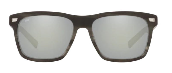 Costa Del Mar Aransas Matte Storm Gray Frame  - Gray Silver Mirror 580 Glass Lens - Polarized Sunglasses