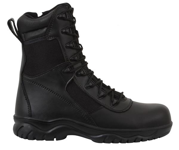 Rothco Mens 8" Forced Entry Tactical Boots With Side Zipper & Composite Toe