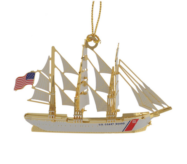 Coast Guard ChemArt Ornament - Barque Eagle Brass