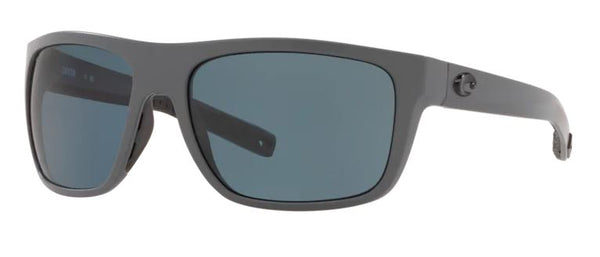 Costa Del Mar Broadbill Matte Gray Frame - Gray 580 Plastic Lens - Polarized Sunglasses