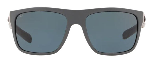 Costa Del Mar Broadbill Matte Gray Frame - Gray 580 Plastic Lens - Polarized Sunglasses