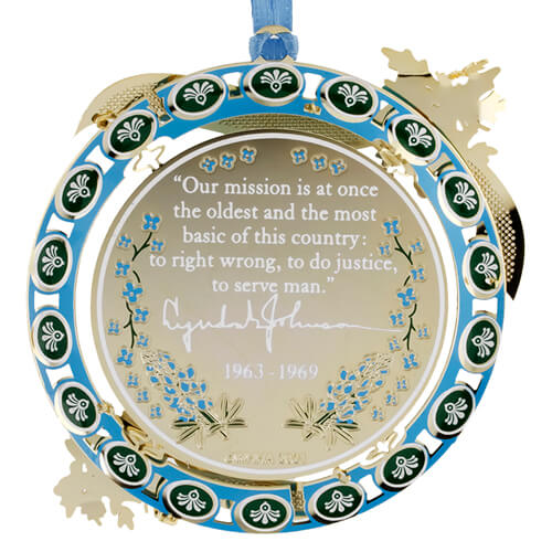 ChemArt White House Collection - 2021 Lyndon Baines Johnson Ornament
