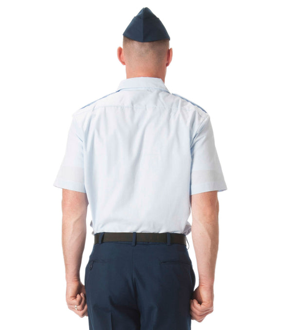 Male Light Blue Regular Fit Short Sleeve Dress Shirt (Trops)