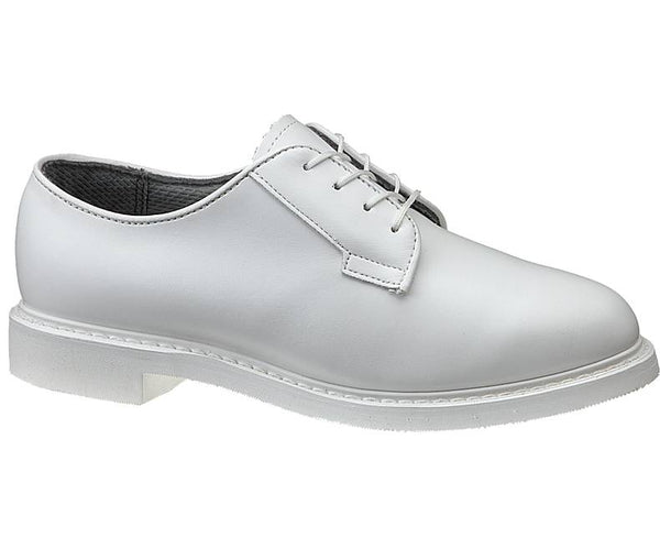 Bates Womens White Leather Oxford Dress Shoe