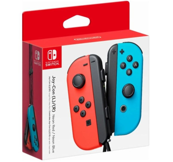 Nintendo Switch Joy Con L/R Wireless Controllers - Neon Red/Neon Blue
