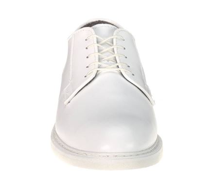 Bates Womens White Leather Oxford Dress Shoe