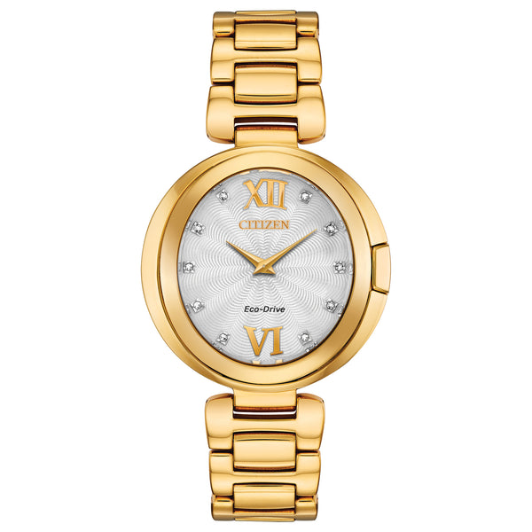 Citizen Womens Capella Eco-Drive Watch - Gold-Tone Stainless Steel Bracelet