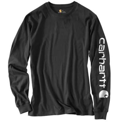 Carhartt Mens Signature Sleeve Logo Long Sleeve T-Shirt
