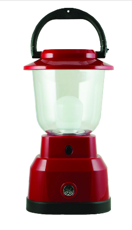 GE Enbrighten Lantern with USB Charging 550 Lumens 200 Hrs Battery Life IPX4 - Red