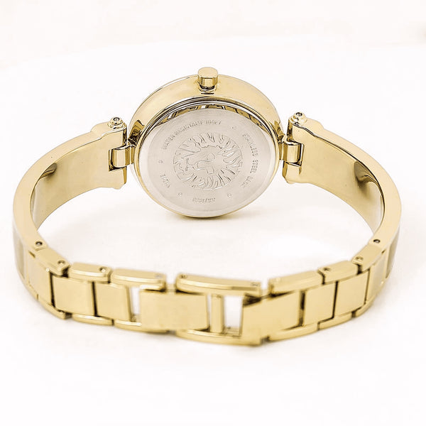 Anne Klein Womens Gold Tone Diamond Dial Watch