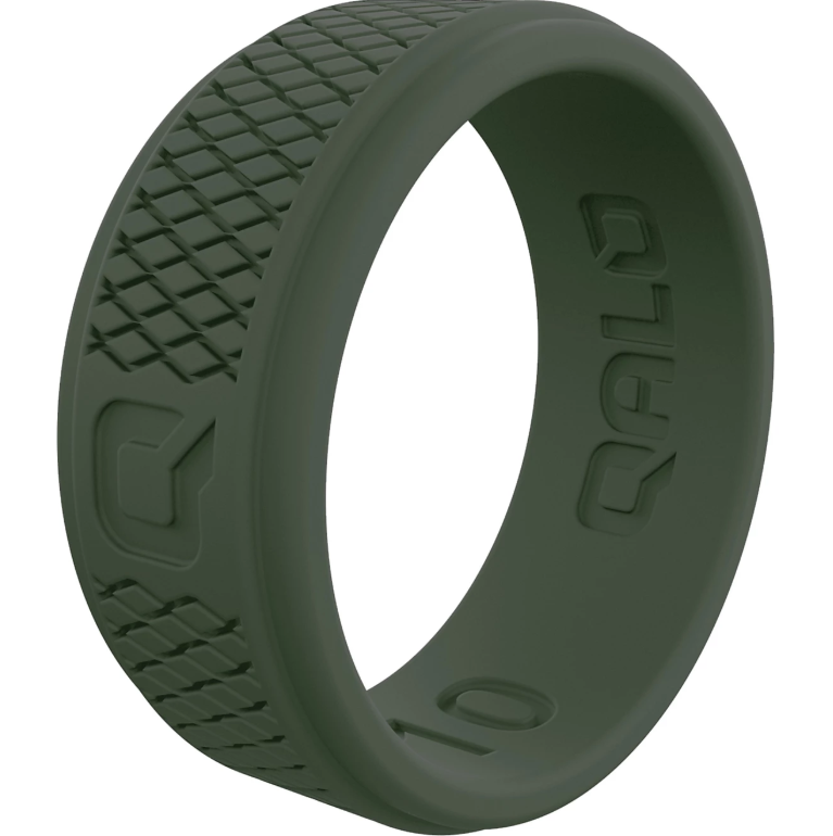 QALO Mens Crosshatch Q2X Silicone Ring - Size 10