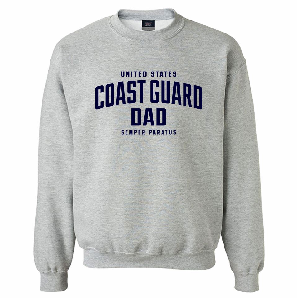 Coast Guard Mens Dad Pullover Crewneck Sweatshirt