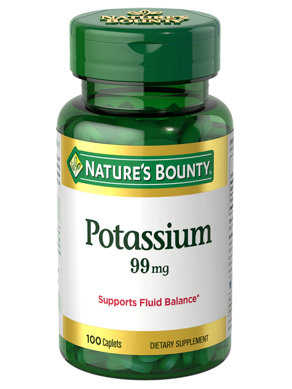 Nature's Bounty Potassium Gluconate Caplets - 99mg - 100 Count