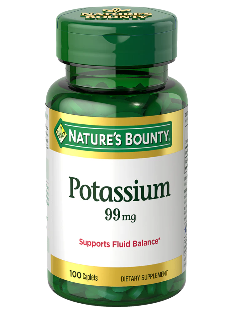 Nature's Bounty Potassium Gluconate Caplets - 99mg - 100 Count