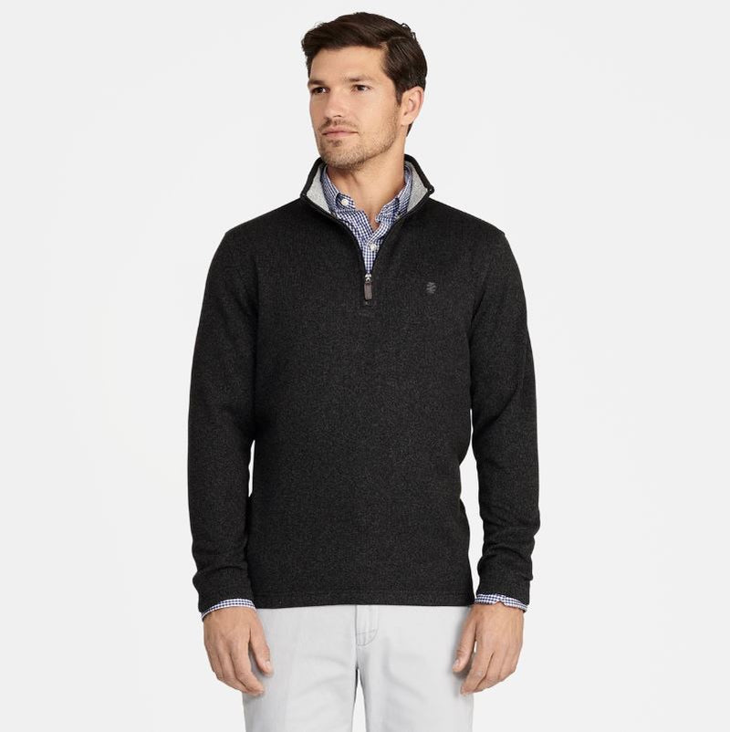 IZOD Mens Quarter Zip Fleece Sweater ShopCGX