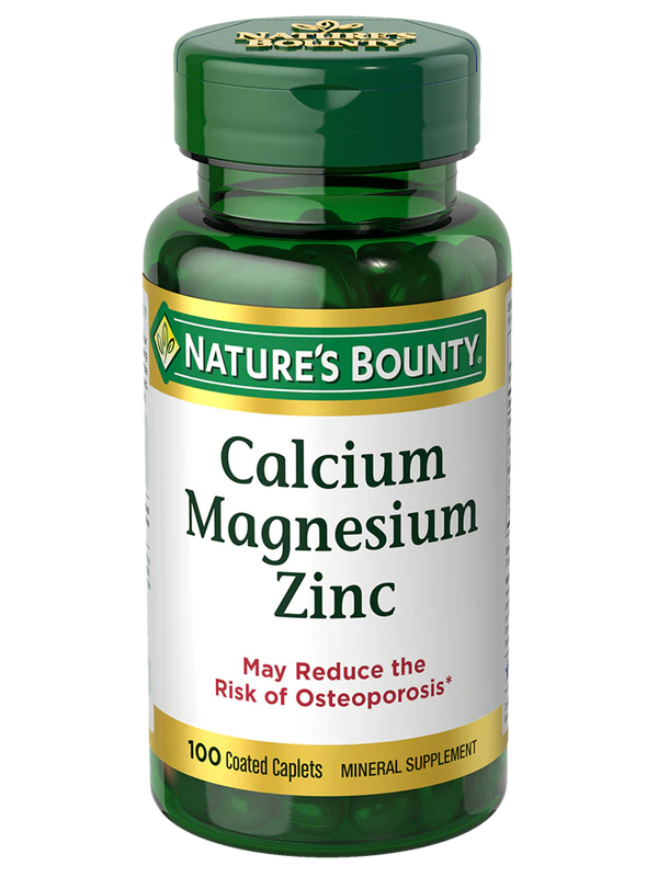 Nature's Bounty Calcium Magnesium Zinc Caplets - 100 Count