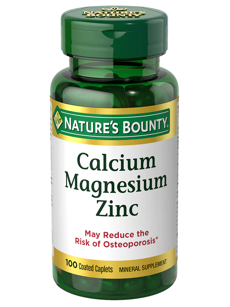 Nature's Bounty Calcium Magnesium Zinc Caplets - 100 Count