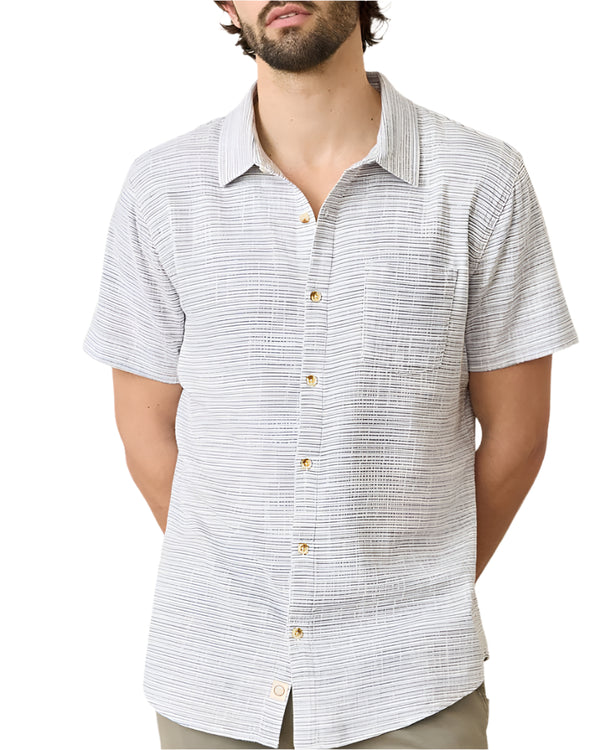 Marine Layer Mens Selvage Classic Stretch Short Sleeve Button Down Shirt