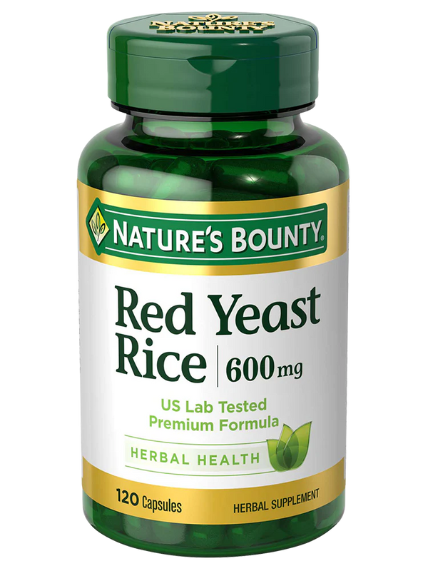 Nature's Bounty Red Yeast Rice Capsules - 600mg - 120 Count