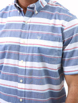 Chaps Mens Easy Care Poplin Short Sleeve Button Down Shirt