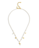 COACH Mini Cat Pearl Charms Necklace