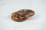 Lipper International Acacia  Burl Finish Coaster Set - 4 Piece