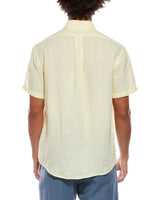 Brooks Brothers Mens Solid Linen Short Sleeve Shirt