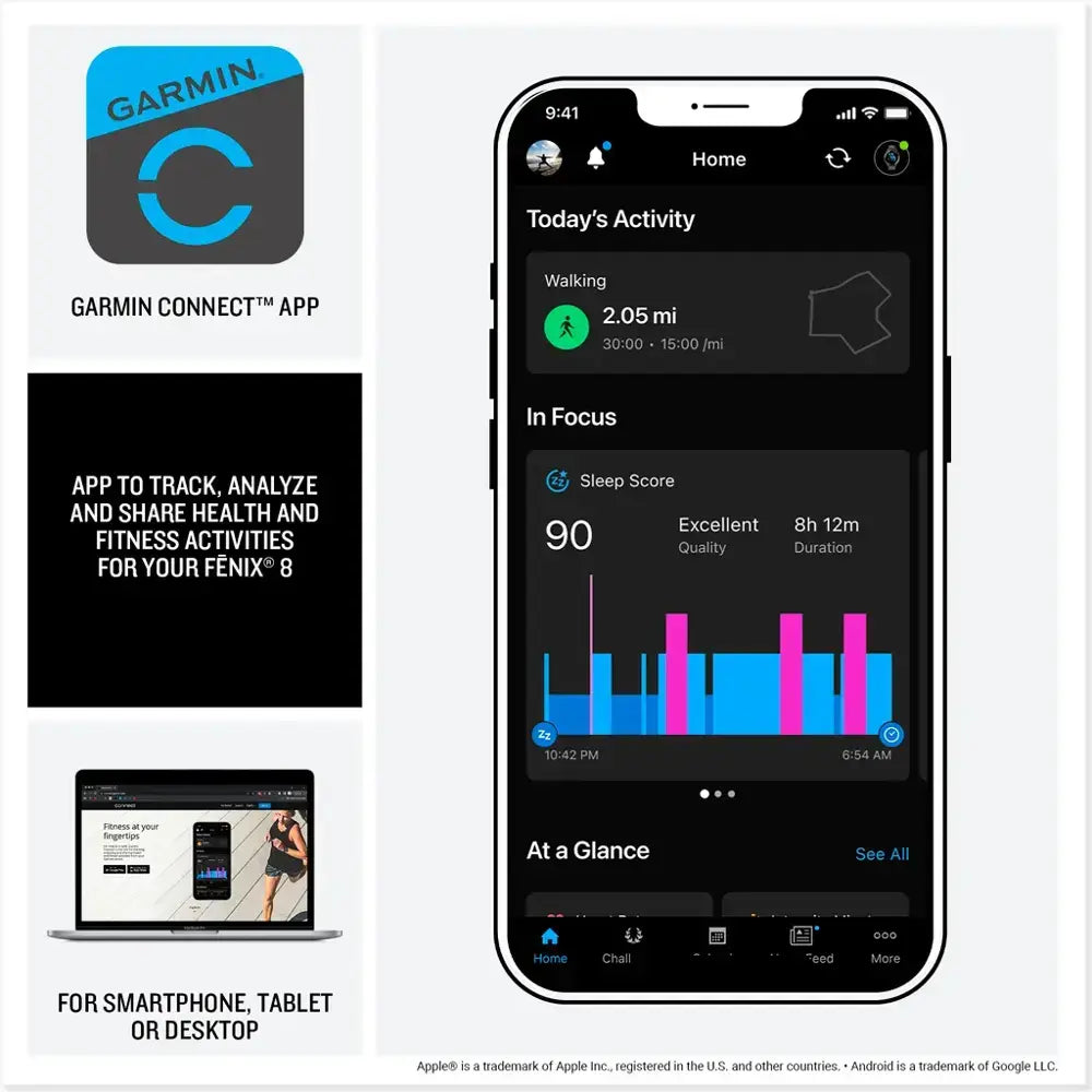 Garmin fēnix 8 Solar Sapphire GPS Smartwatch