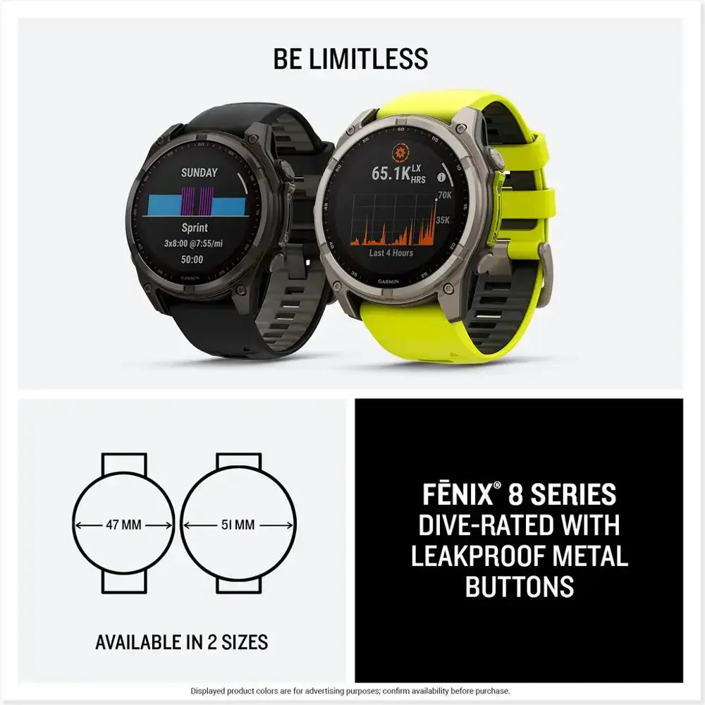 Garmin fēnix 8 Solar Sapphire GPS Smartwatch