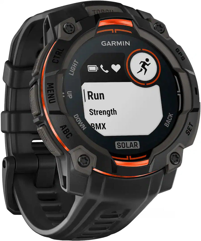 Garmin Instinct 3 GPS Smartwatch - 45 MM Solar Black with Black Band